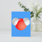 Watermolecule H2O Briefkaart (Staand voorkant)