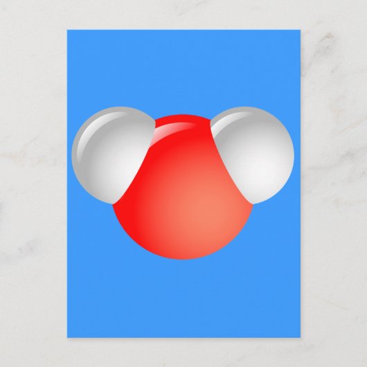 Watermolecule H2O Briefkaart (Voorkant)