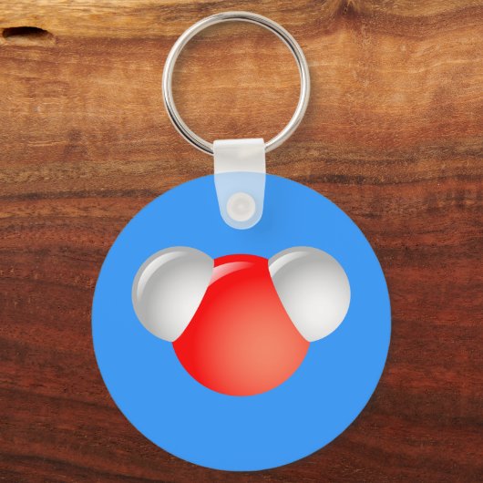 Watermolecule H2O Sleutelhanger (Voorkant)