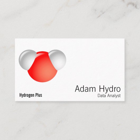 Watermolecule H2O Visitekaartje (Voorkant)