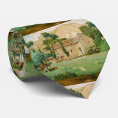 Watermolen aan de voet van een berg stropdas (Opgerold)