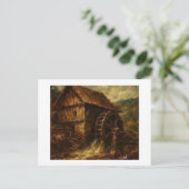 Watermolen bij de beek, briefkaart (Staand voorkant)
