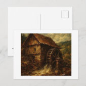 Watermolen bij de beek, briefkaart (Voorkant / Achterkant)