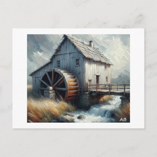 Watermolen,  briefkaart (Voorkant)