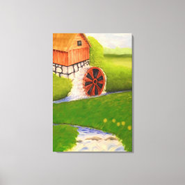 Watermolen Canvas Afdruk