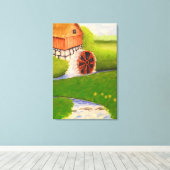 Watermolen Canvas Afdruk (Insitu (Houten vloer))