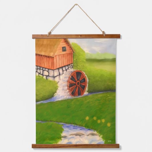 Watermolen Hangend Wandkleed (Voorkant)