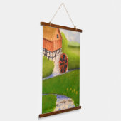 Watermolen Hangend Wandkleed (Gebogen)