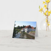 Watermolen in Denemarken Notecard Kaart (Gele Bloem)