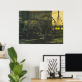 Watermolen in Gennep 3 | Retro stijl kunst Poster (Thuiskantoor)