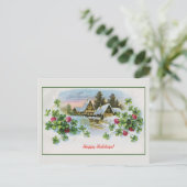 watermolen klavertjevier feestdagenkaart (Staand voorkant)