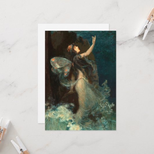 waternimf | Paul Swan Kaart (Voorkant / Achterkant in situ)