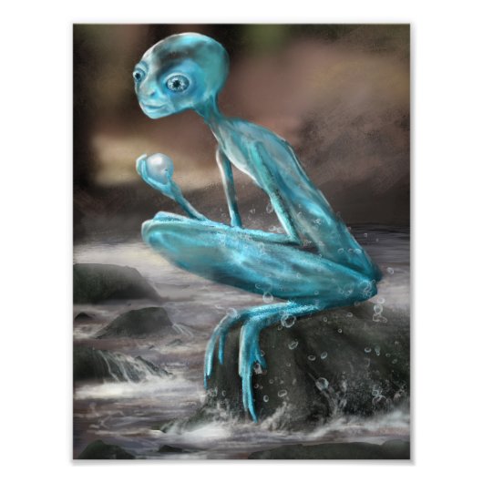 Waternimf / Sprite poster / Afdrukken (Voorkant)