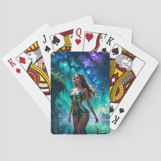Waternimf van het Galactische Meer Pokerkaarten (Achterkant)