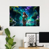 Waternimf van het Galactische Meer Poster (Thuiskantoor)