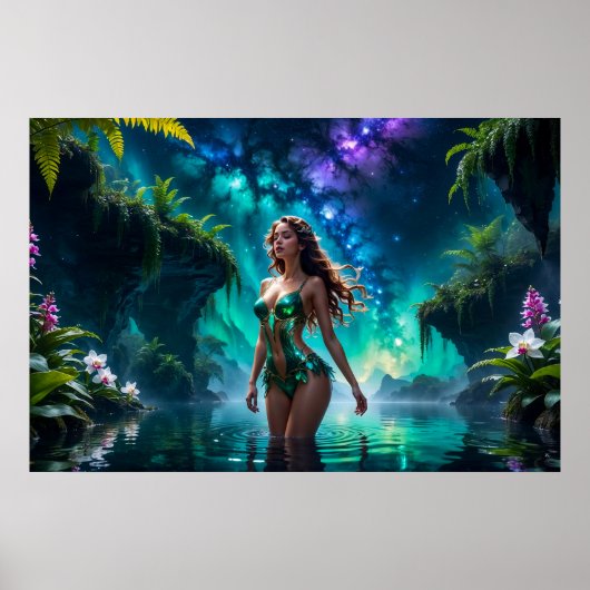 Waternimf van het Galactische Meer Poster (Voorkant)