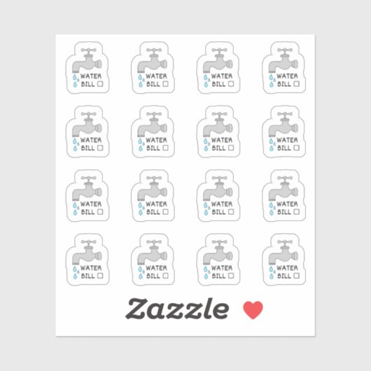 Waternutsrekening vervaldatum budgetherinneringspl sticker (Vel)