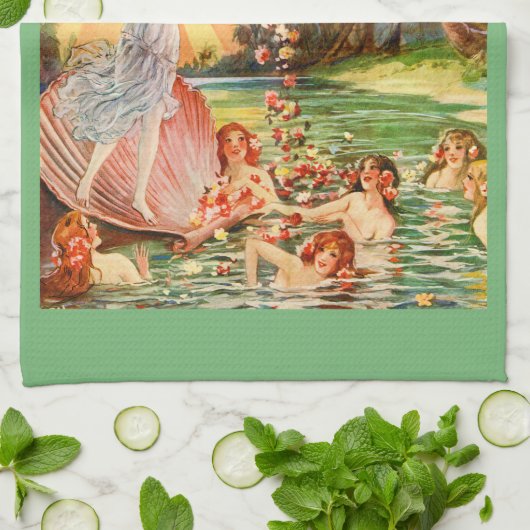  waternymfen uit Florida Theedoek (Gevouwen)