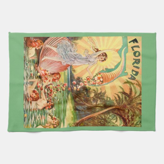  waternymfen uit Florida Theedoek (Horizontaal)