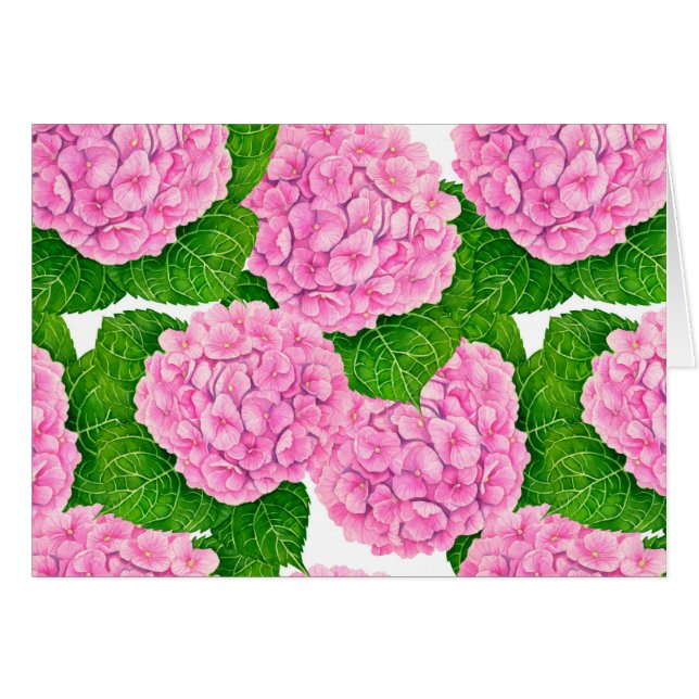 Waterolieringspatroon van hydrangea (Voorkant Horizontaal)