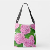 Waterolieringspatroon van hydrangea crossbody tas (Voorkant)