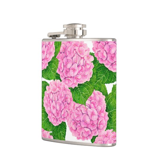 Waterolieringspatroon van hydrangea heupfles (Links)