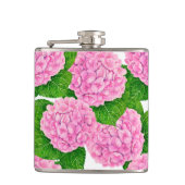 Waterolieringspatroon van hydrangea heupfles (Voorkant)