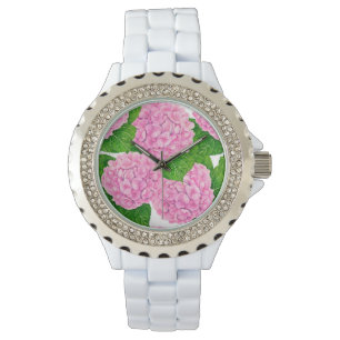 Waterolieringspatroon van hydrangea horloge