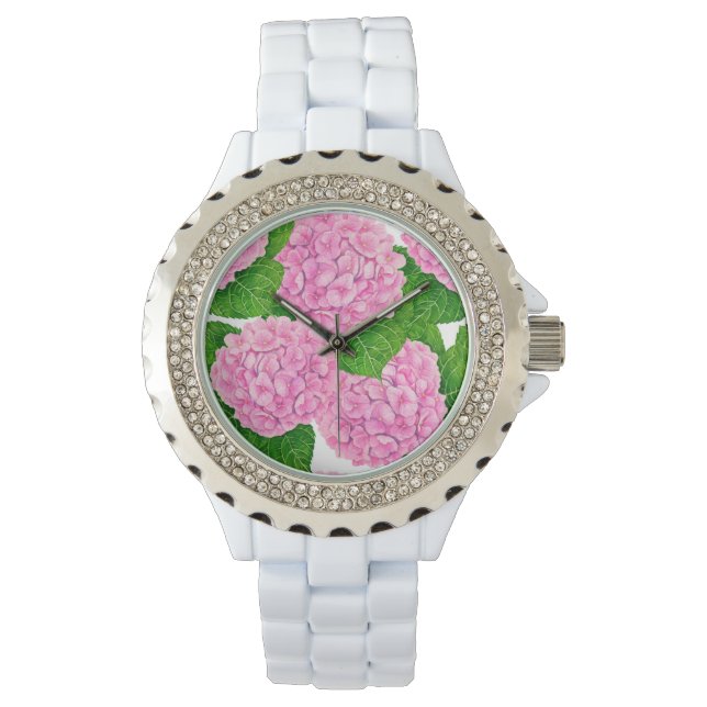 Waterolieringspatroon van hydrangea horloge (Voorkant)