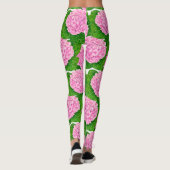 Waterolieringspatroon van hydrangea leggings (Achterkant)