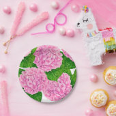 Waterolieringspatroon van hydrangea papieren bordje (Feest)