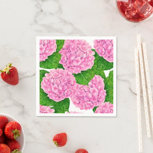 Waterolieringspatroon van hydrangea servet (Insitu)