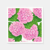 Waterolieringspatroon van hydrangea servet (Voorkant)