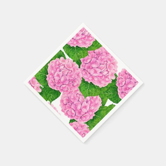 Waterolieringspatroon van hydrangea servet (Hoek)