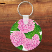 Waterolieringspatroon van hydrangea sleutelhanger (Voorkant)