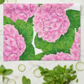 Waterolieringspatroon van hydrangea theedoek (Gevouwen)