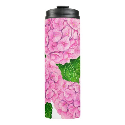 Waterolieringspatroon van hydrangea thermosbeker (Voorkant)