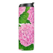 Waterolieringspatroon van hydrangea thermosbeker (Gedraaid links)