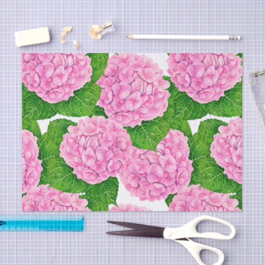 Waterolieringspatroon van hydrangea tissuepapier (Craft)