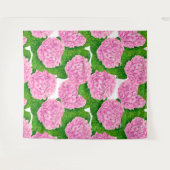 Waterolieringspatroon van hydrangea wandkleed (Voorkant (horizontaal))