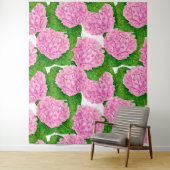 Waterolieringspatroon van hydrangea wandkleed (In situ)