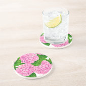 Waterolieringspatroon van hydrangea zandsteen onderzetter (Zijkant)