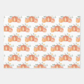 Waterolor Pumpkins Herfst Autumn Wrapping Paper (Voorkant 3)