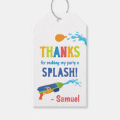 Wateroorlog Birthday Dank je wel voor je Cadeaulabel (Voorkant)