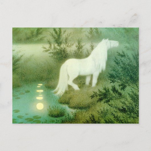 Waterpaard Kelpie Kunstwerk Briefkaart (Voorkant)