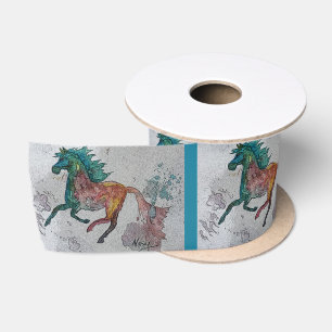Waterpaard Ribbon Satijnen Lint