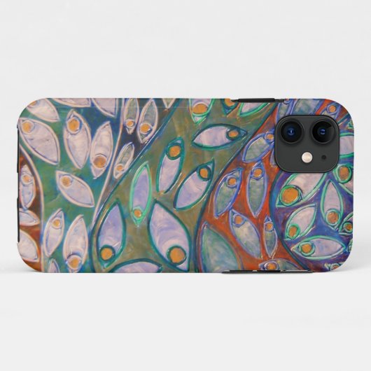 Waterpacocks (schilderij) Case-Mate iPhone case (Achterkant (horizontaal))