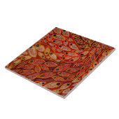 "Waterpacocks" (schilderij) Tegeltje (Zijkant)