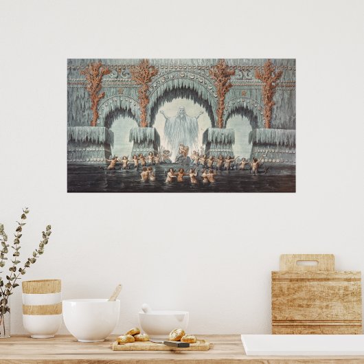 Waterpaleis van Muehleborn Poster (Keuken)