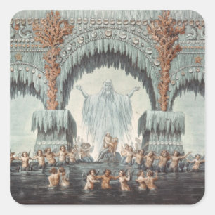 Waterpaleis van Muehleborn Vierkante Sticker